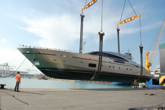 Luxury yacht AB116 by AB Yachts during her launch