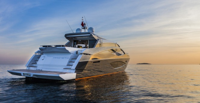 Luxury yacht Magneto - aft view
