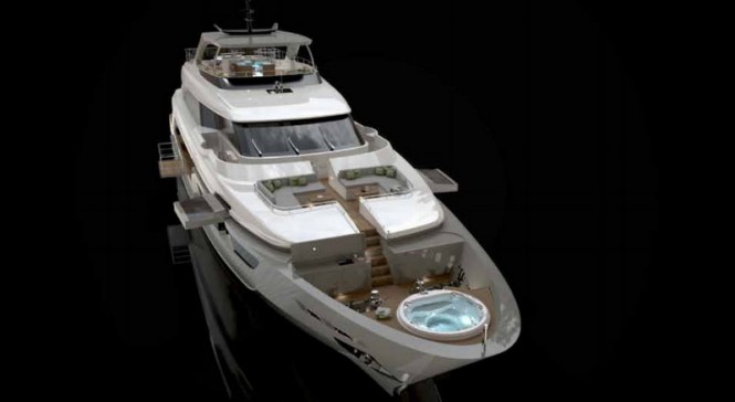 Luxury yacht SD126-40 Front View