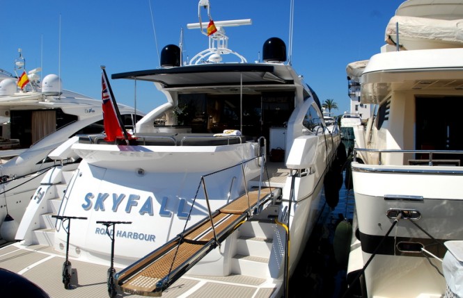 Luxury yacht SKYFALL - aft view