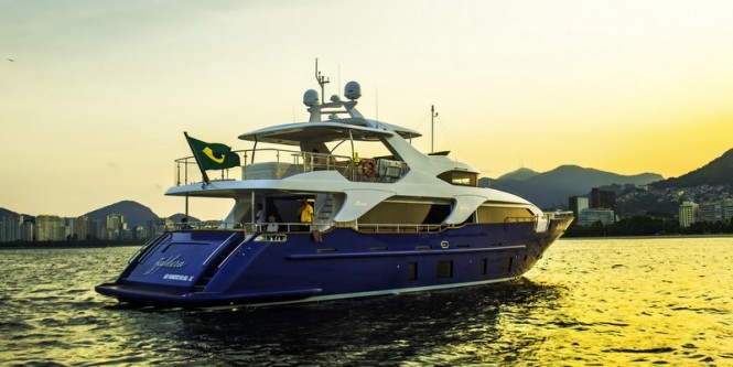 Luxury yacht ZAPHIRA - aft view - Image credit to Alberto de Abreu Sodre