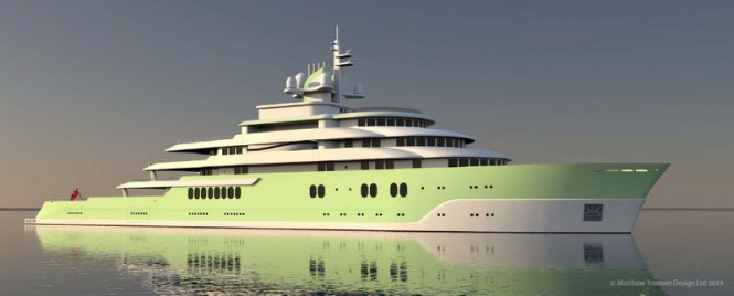 New 120m superyacht MAZU concept by Matthew Trustam Design