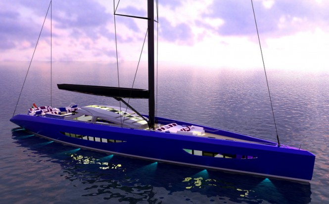New 35m sailing yacht SHUAIRAN concept by Pannone Architetti