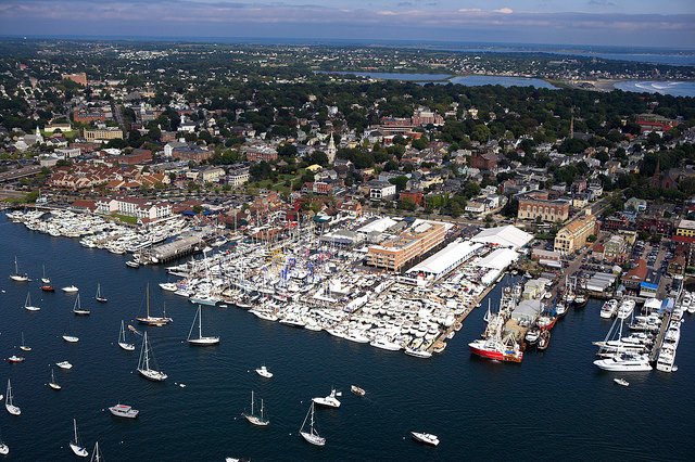 Newport International Boat Show from above
