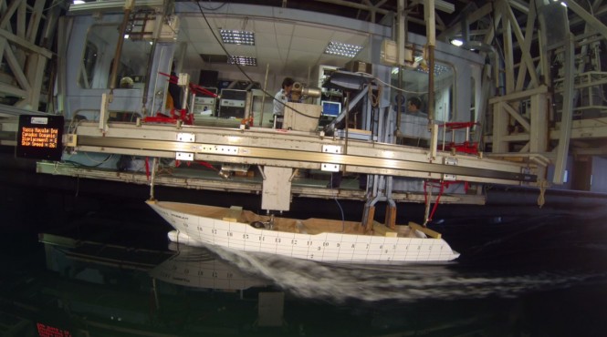 Oceanic 140' Yacht Hull no. 1 - tank test