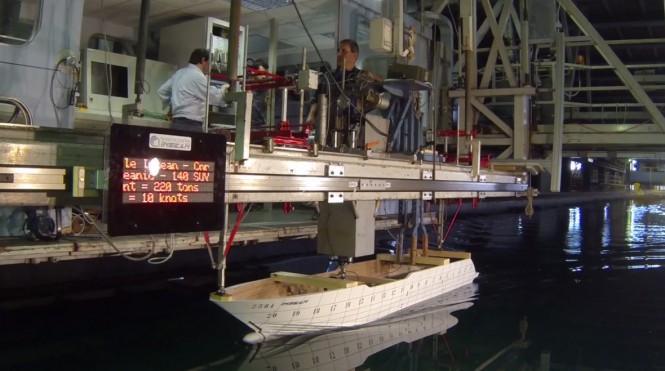 Oceanic 140' supeyacht Hull no. 1 - tank test