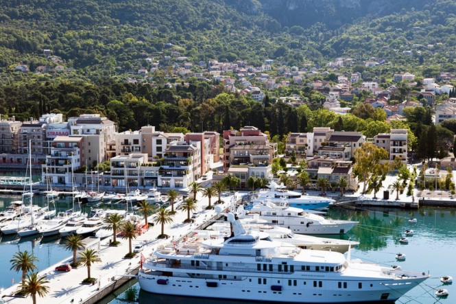 Porto Montenegro Marina positioned in the lovely Eastern Mediterranean yacht charter destination - Montenegro