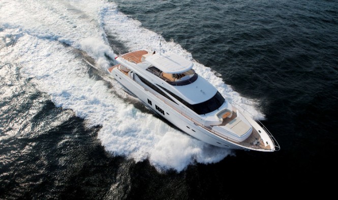 Princess 98 Yacht - view from above Princess 98 Yacht - view from above
