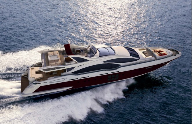 Rendering of Azimut Grande 120SL superyacht Hull no. 3 set to be launched this month