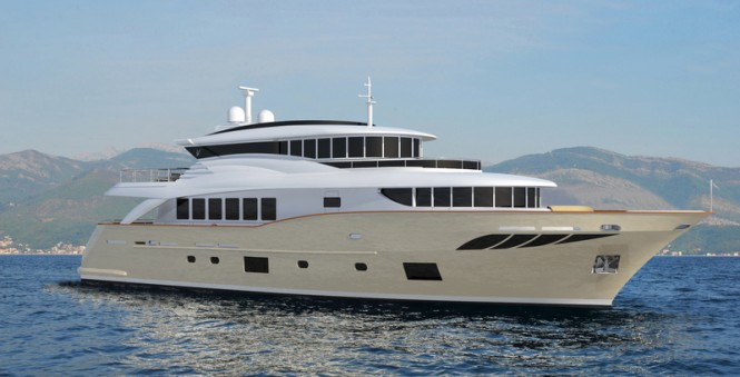 Rendering of Navetta 30 superyacht Gatsby