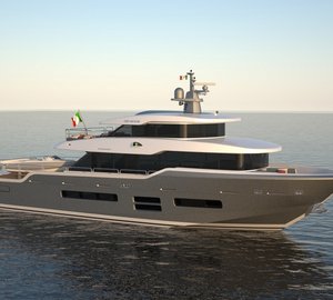 Works in progress on Oceanic 90' motor yacht hull #1 and Oceanic 140' superyacht hull #1 Dielec 