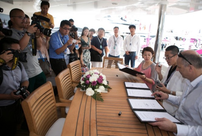 Signing ceremony for luxury yacht Sunreef 60 LOFT