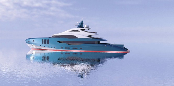 Squalo Bianco Yacht Concept - side view