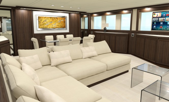 Superyacht Gatsby - Salon - Image courtesy of Filippetti Yacht