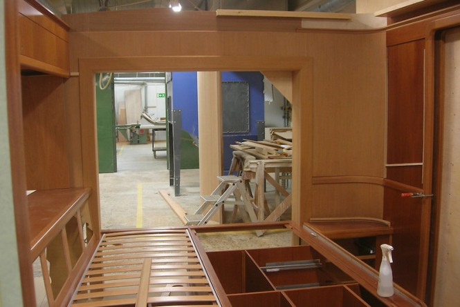 Swan 105 RS Yacht - pre assembly process - Image credit to Nautor's Swan