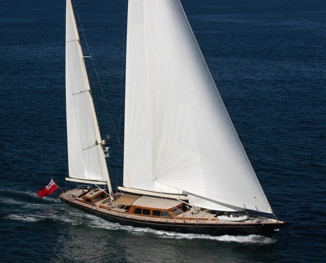 Luxury yacht THALIA 48.42mts Ketch is largest yacht at Palma sy Show
