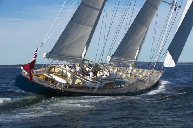 The 155-foot sailing yacht Asolare will be attending the 2014 Newport Charter Yacht Show - Photo courtesy of Nicholson Yachts