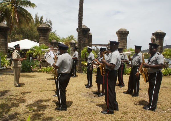 The Marching Band of the Antigua and Barbuda Police Service