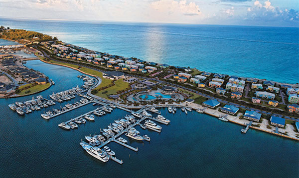 The Marina at Resorts positioned in the popular America yacht charter destination - Bahamas