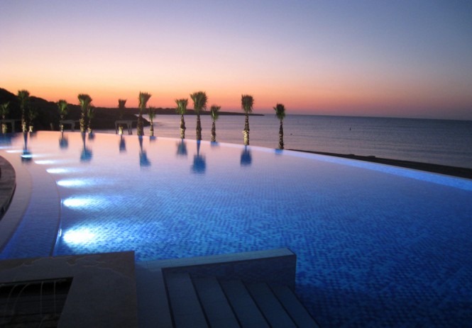 The stunning setting of the Karpaz Gate Marina beach club