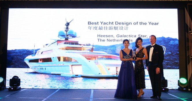 Ms. ZZ Phang, Pen Marine – Heesen Yachts Agent South East Asia, Ms. Wei Shan, Managing Director – Asia Pacific of Parmigiani, Mr. Glen Watson, Editor-in-Chief of Asia-Pacific Boating Photo courtesy of Asia-Pacific Boating