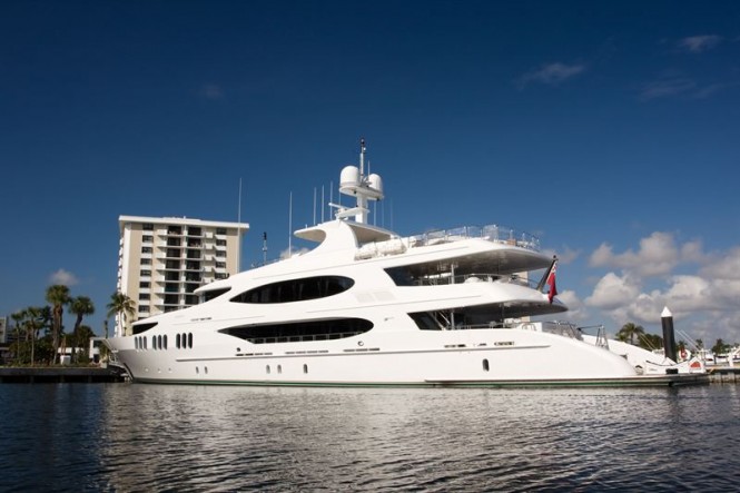A luxury motor yacht