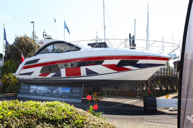 A special Union Jack Portofino 40 Yacht by Sunseeker