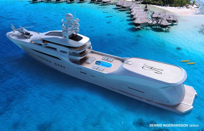 ARCTIC SUN superyacht concept from above