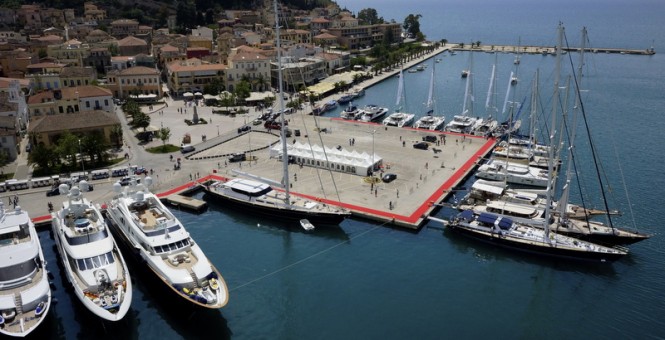 Aerial view of the 2014 Mediterranean Yacht Show