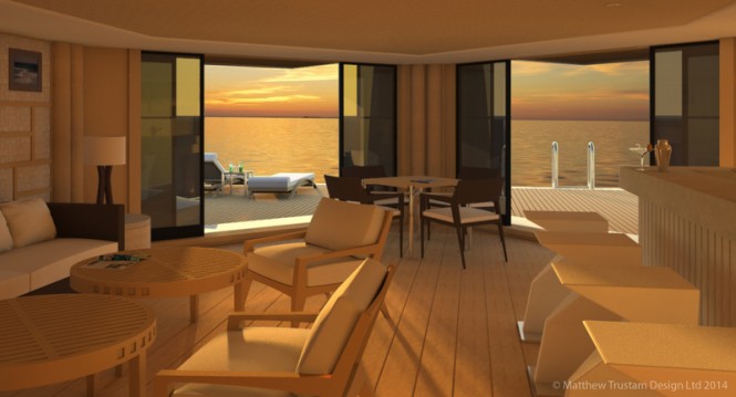CONNIKAI superyacht concept - Interior - aft view CONNIKAI superyacht concept - Interior - aft view