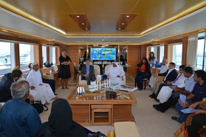 Gulf Craft Press Conference onboard the Majesty 135_the largest superyacht on display at the Gulf Craft Exclusive Preview 2014