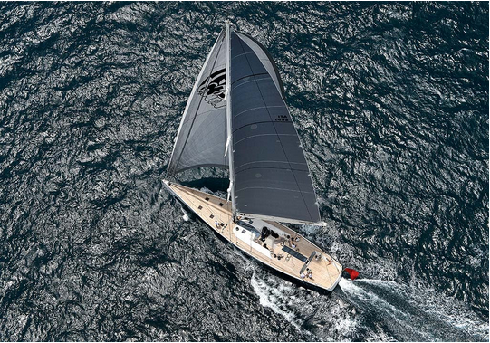Indio, a Wally 100, undergoing sail trials with a full suit of Stratis ICE sails in December 2013