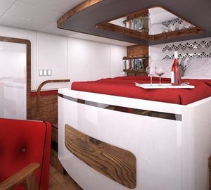 Luxurious cabins for 70 Sunreef Power Yacht designed by students from Academy of Fine Arts in Gdansk, Poland 