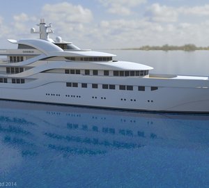 Luxury motor yacht CONNIKAI concept by Matthew Trustam Design