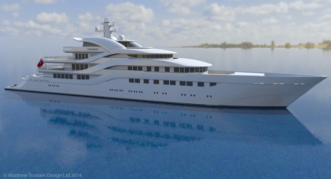 Luxury motor yacht CONNIKAI concept by Matthew Trustam Design