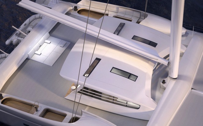 Luxury sailing yacht Vitalia II (ex Orange II) from above