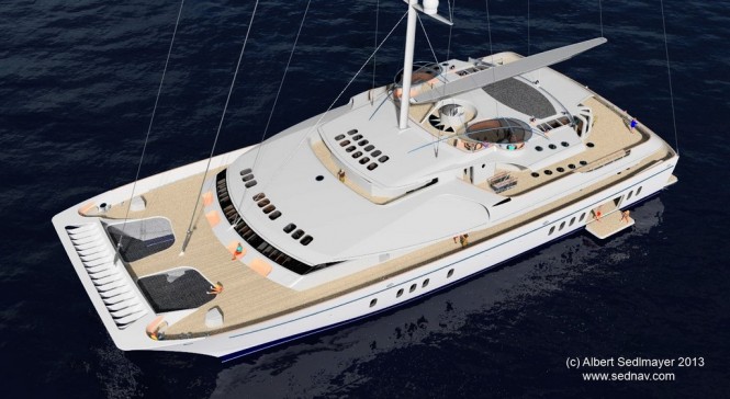 52m luxury superyacht SPECTRUM 52 concept by Albert Sedlmayer