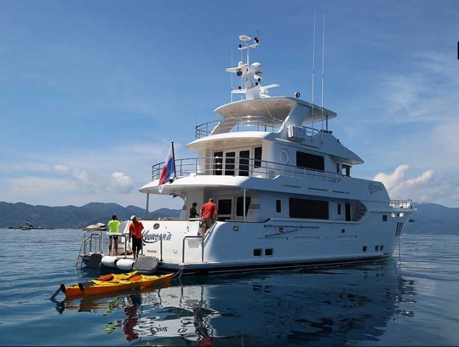 Luxury yacht Koonoona in Pulau Tioman, Malaysia