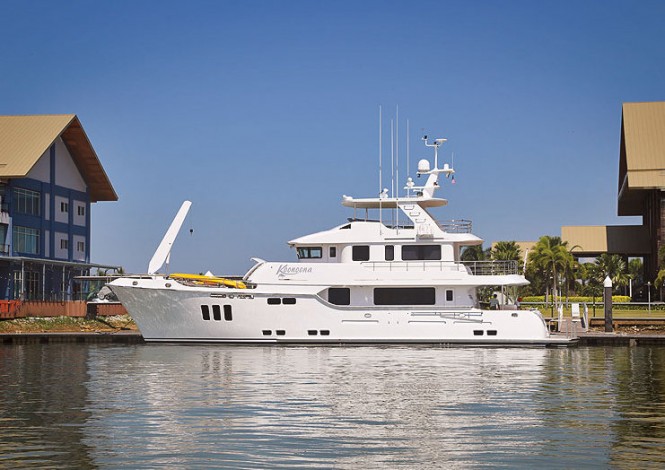 Luxury yacht Koonoona - side view