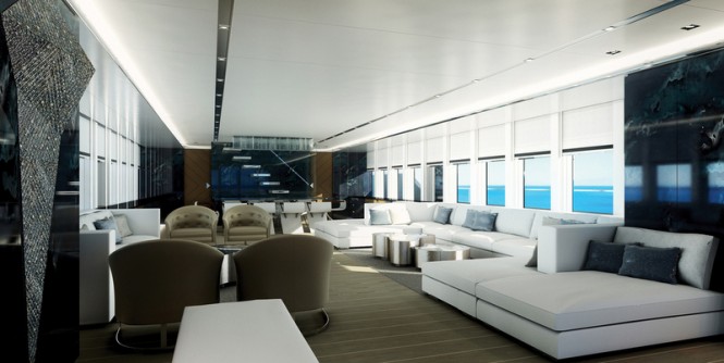 Luxury yacht LOGICA 147-01 - Saloon
