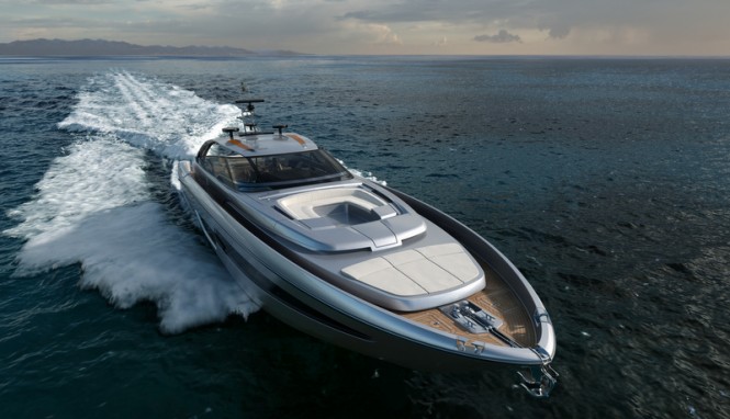 Luxury yacht Riva 88 Miami - front view