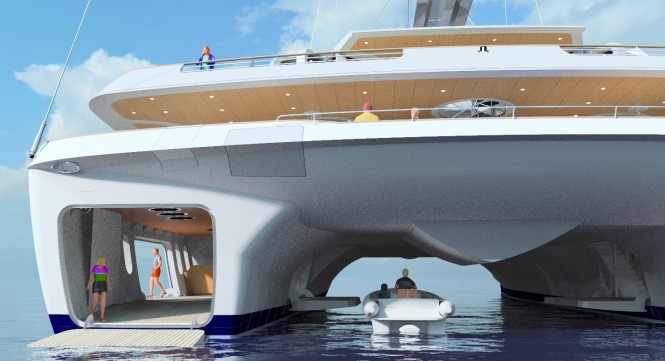 Luxury yacht SPECTRUM 52 concept - Beach Club