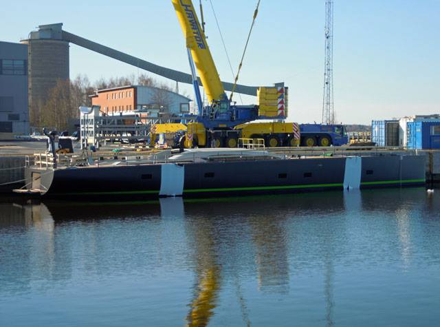 Luxury yacht WinWin on the water