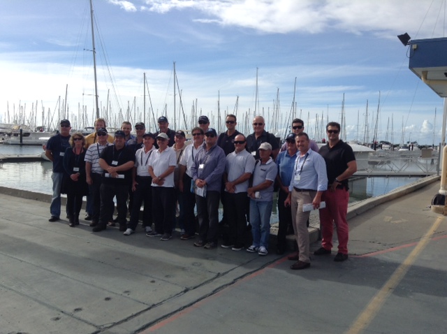 Marina Study Tour 2014 participants at Royal Queensland Yacht Squadron