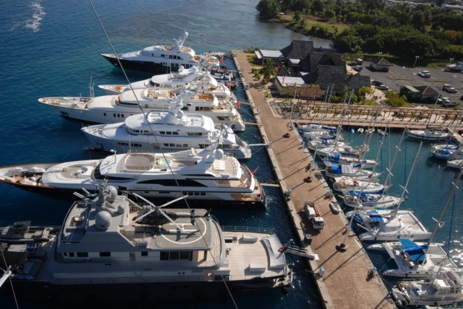 Marina Taina dock in the fascinating South Pacific yacht charter location - Tahiti