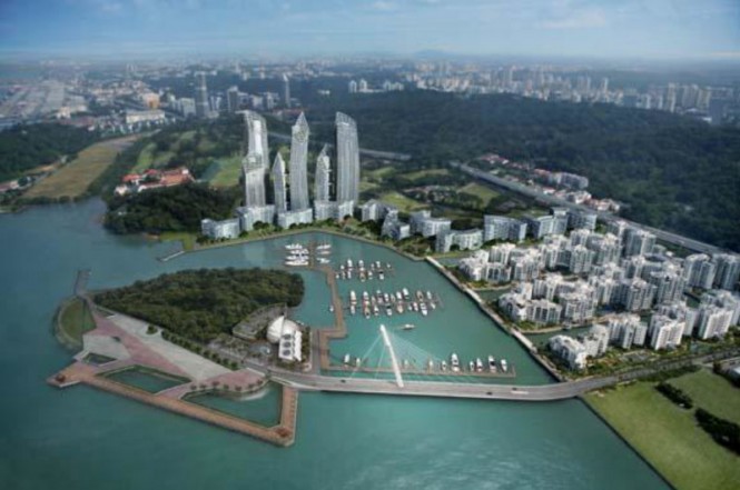 Marina at Keppel Bay positioned in the beautiful Asia yacht charter destination - Singapore