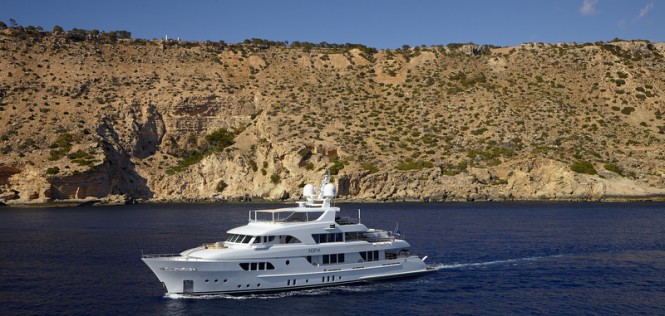 Moonen luxury yacht Sofia underway - Photo by Dick Holthuis