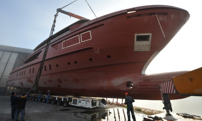Motor yacht 46Exp-115 ready to be launched