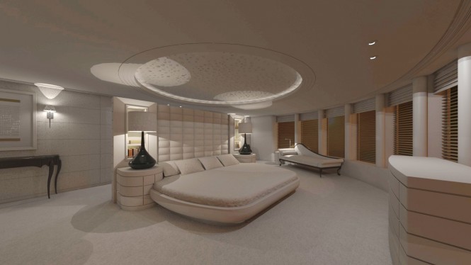 Motor yacht CONNIKAI concept - Owners stateroom Motor yacht CONNIKAI concept - Owners stateroom