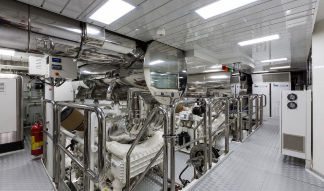 Motor yacht Lady Candy - Engine Room - Photo by Jeff Brown Superyacht Media